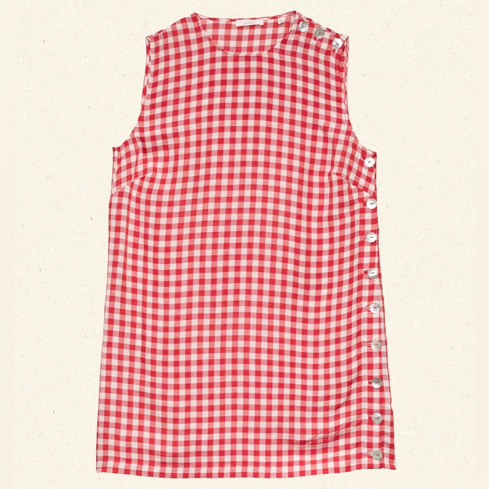 NWT Doen Coralie Dress in Scarlett Marilyn Gingham Size 8 - Picture 5 of 8